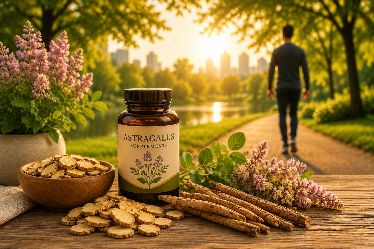 astragalus root and astragalus supplement supporting natural energy immune health heart wellness and healthy aging
