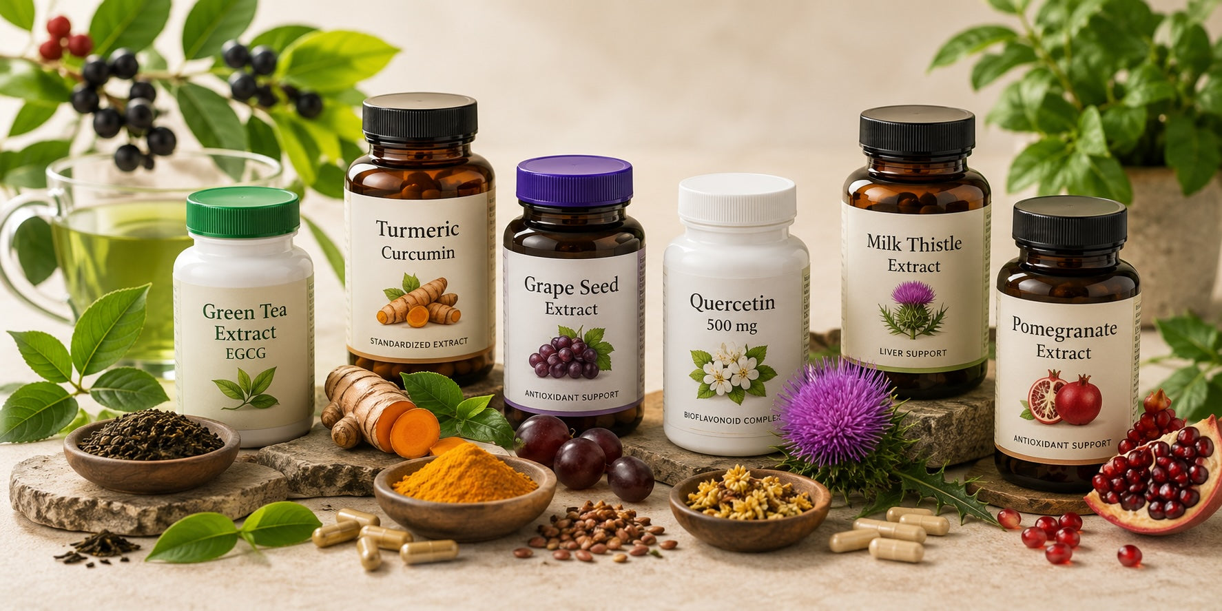 Herbal Antioxidants – Plant-Based Free Radical & Cellular Protection