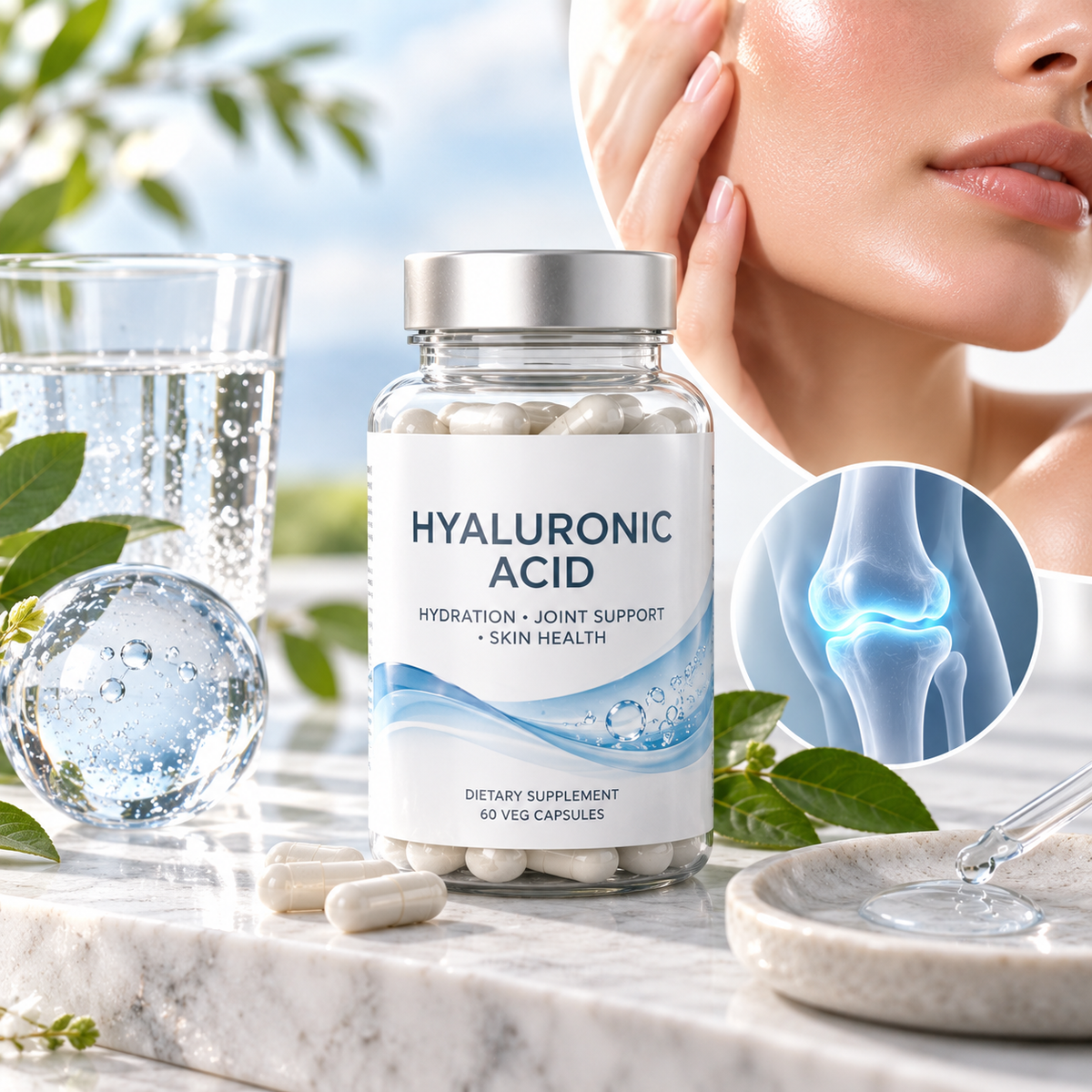 Hyaluronic Acid – Hydration, Joint Lubrication & Skin Support