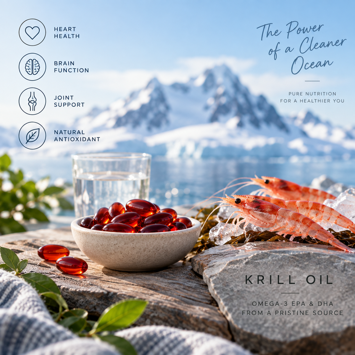 Krill Oil – Omega-3 EPA & DHA for Heart, Brain & Joint Health