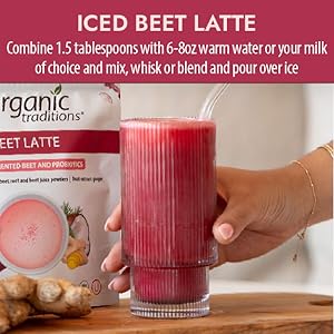 Beet Latte With Fermented Beets And Probiotics | Organic Traditions® | 150 g