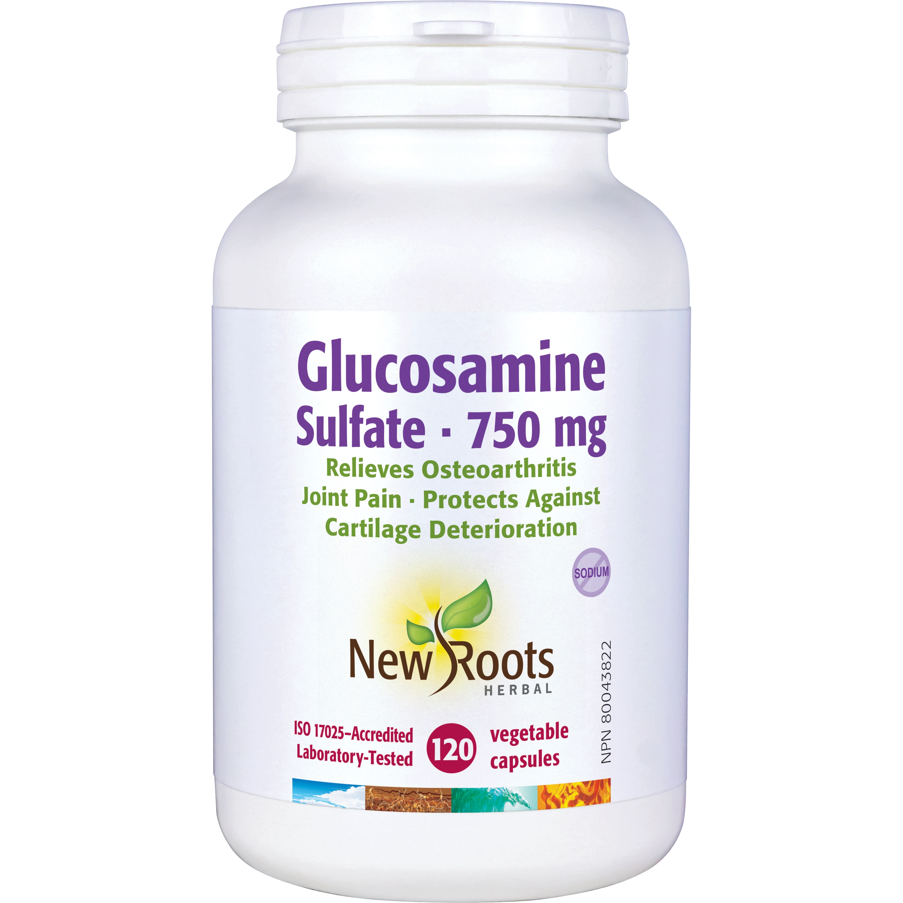 Glucosamine Sulfate 750 mg | New Roots HERBAL® | 120 Capsules