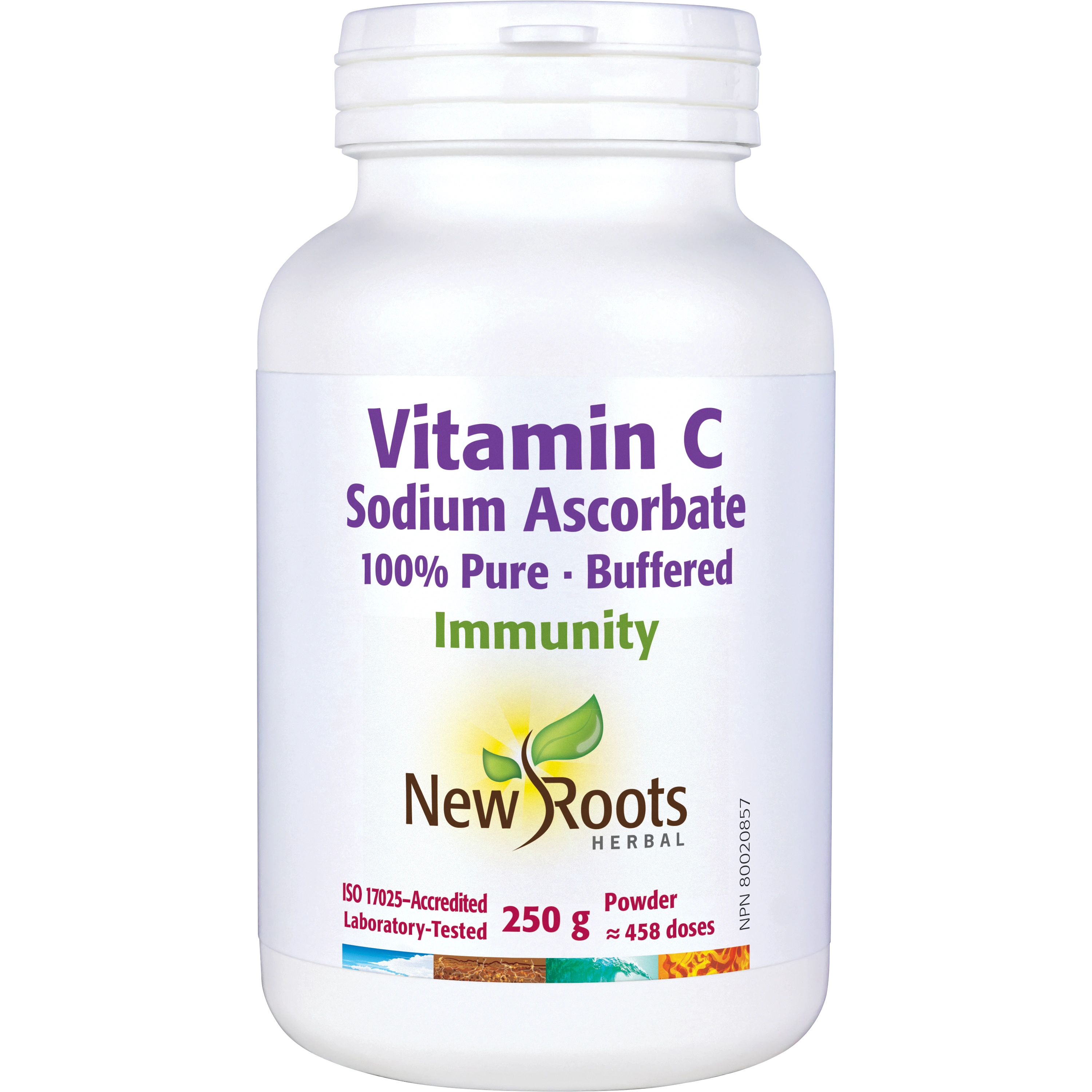 Vitamin C Sodium Ascorbate by New Roots HERBAL – Buffered Vitamin C Support | 250 g