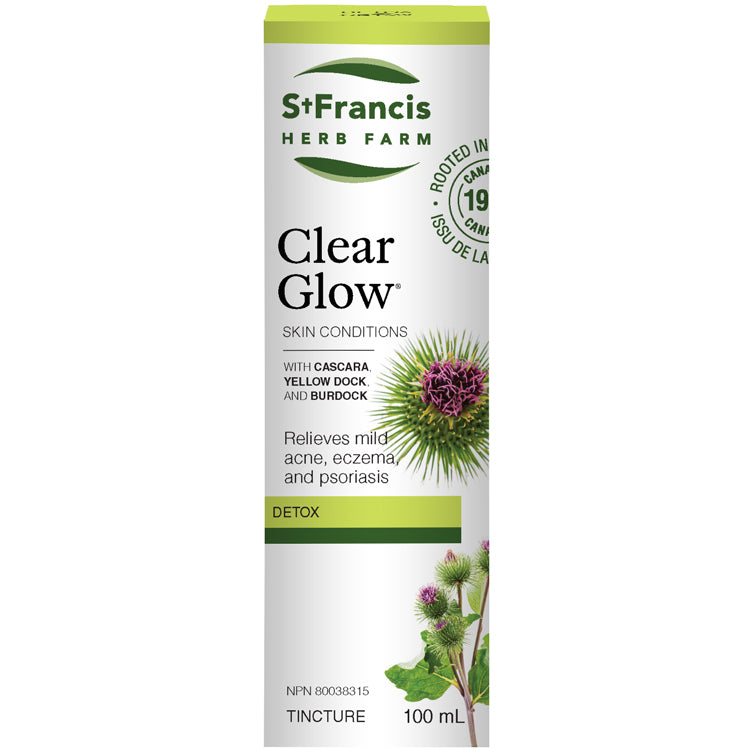 Clear Glow® by St. Francis Herb Farm – Herbal Skin Detox & Acne Support | 50 mL or 100 mL