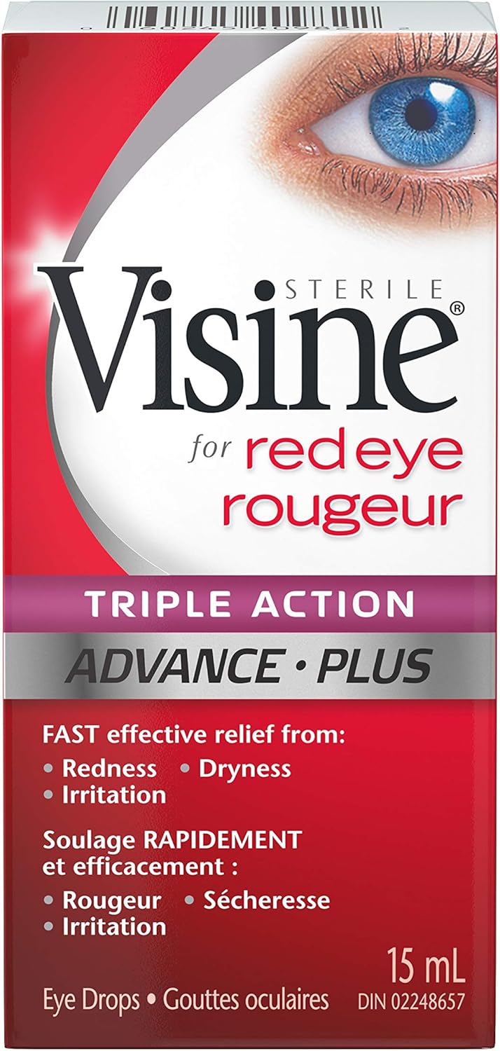 Triple Action Eye Drops|Visine|15 mL