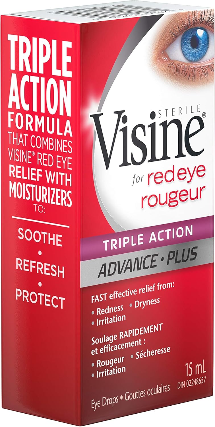 Triple Action Eye Drops|Visine|15 mL