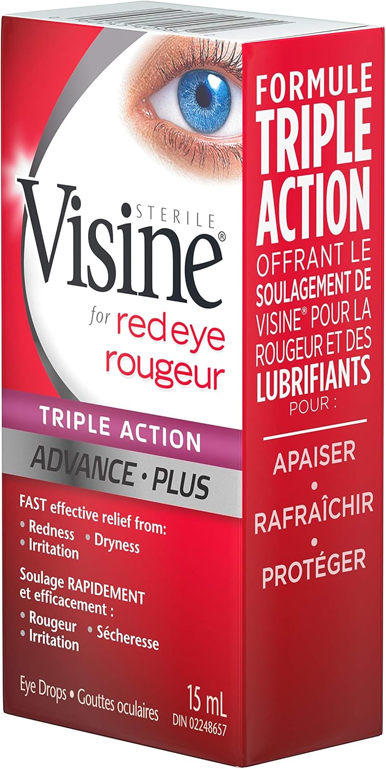 Triple Action Eye Drops|Visine|15 mL