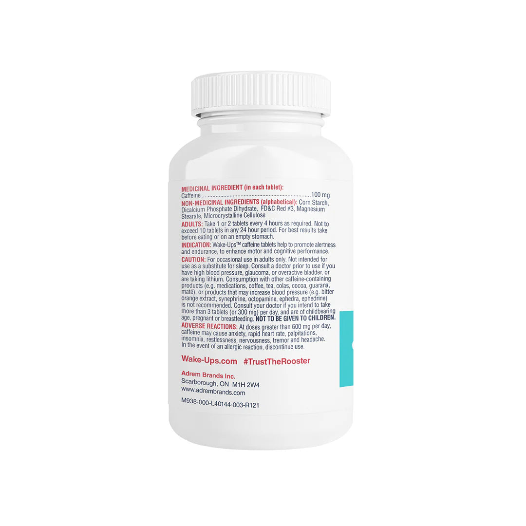 100mg Caffeine | Wake-Ups | 100 Tablets