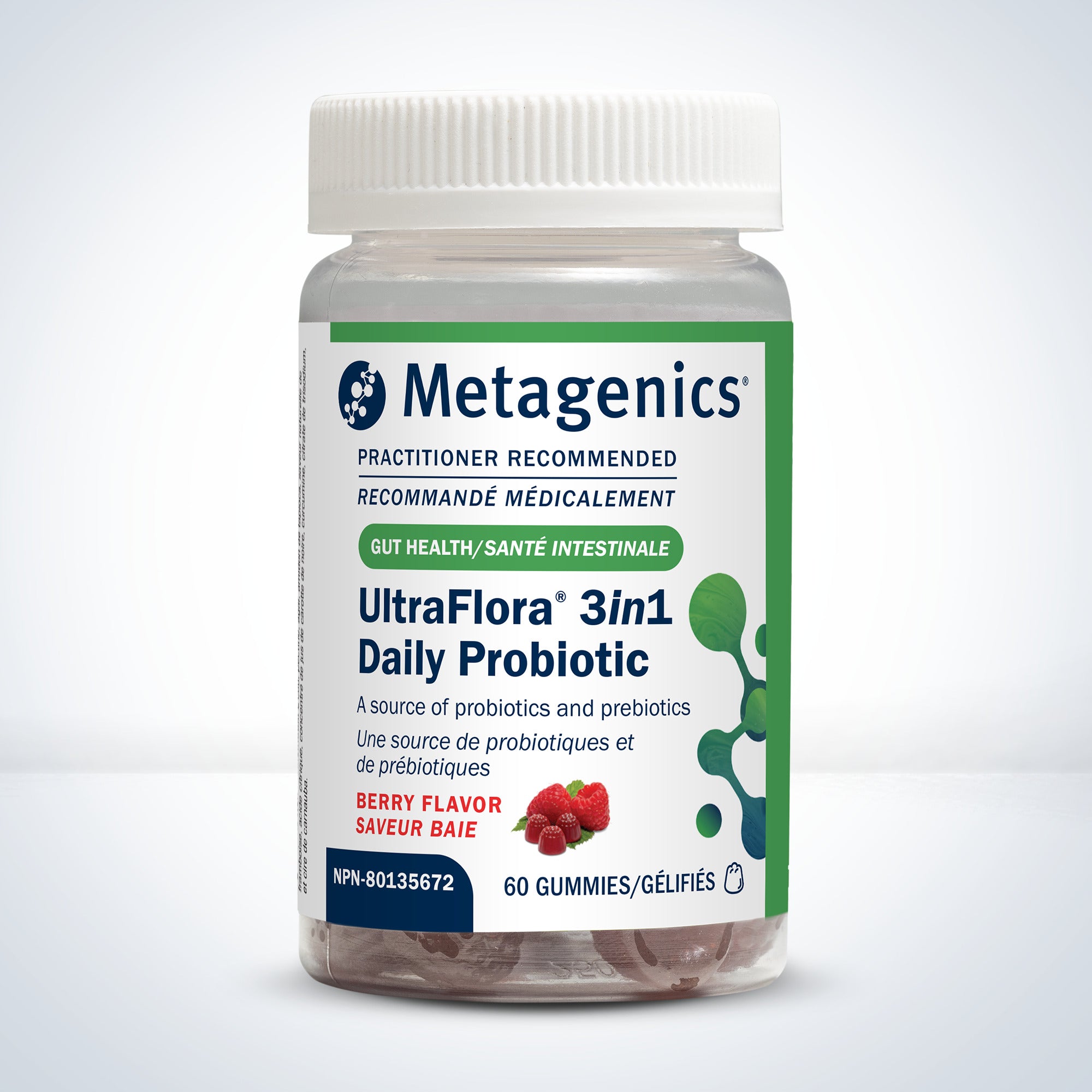 UltraFlora® 3 in 1 Daily Probiotic | Metagenics® | 60 Gummies