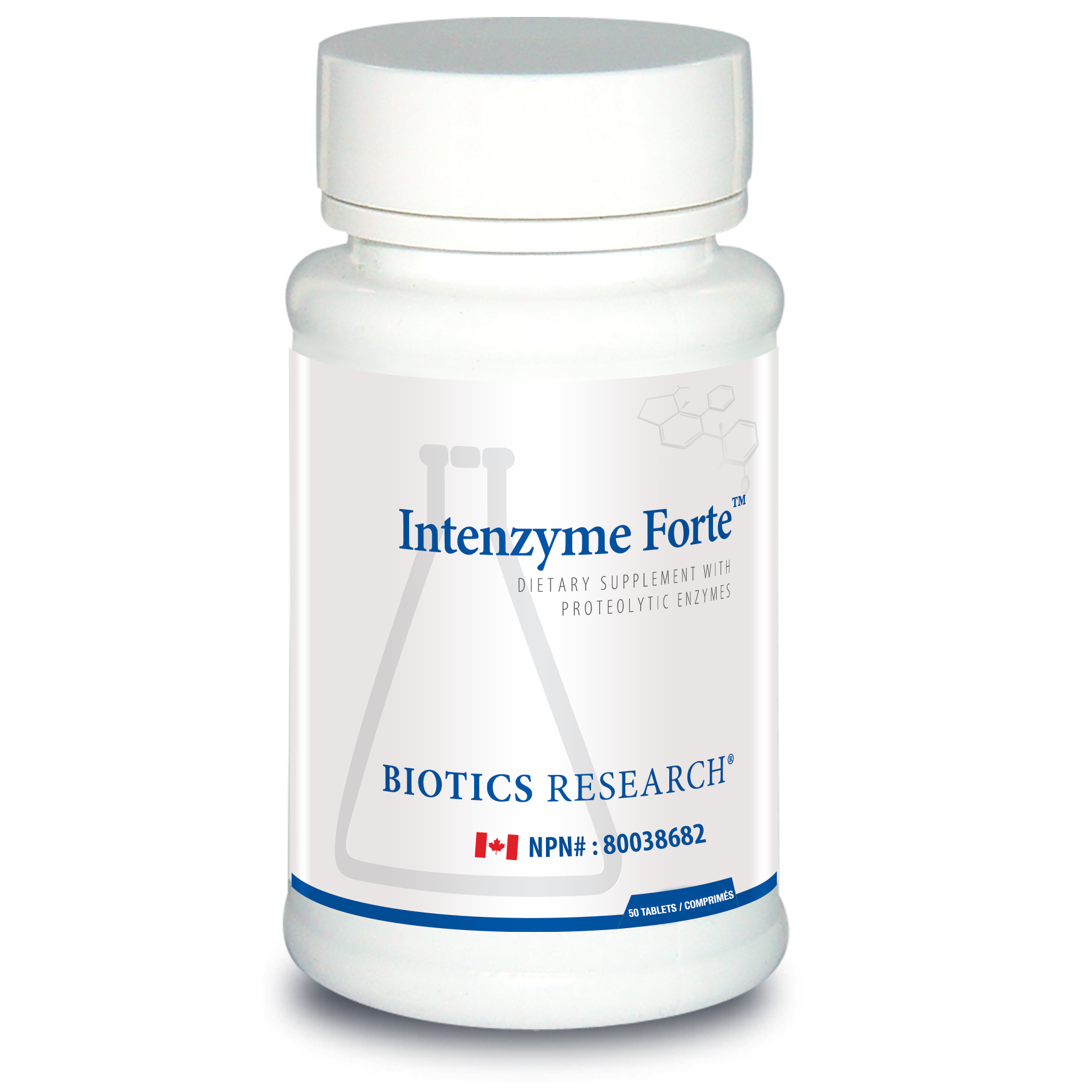 Intenzyme Forte™ | Biotics Research® | 50 or 100 or 500 Tablets