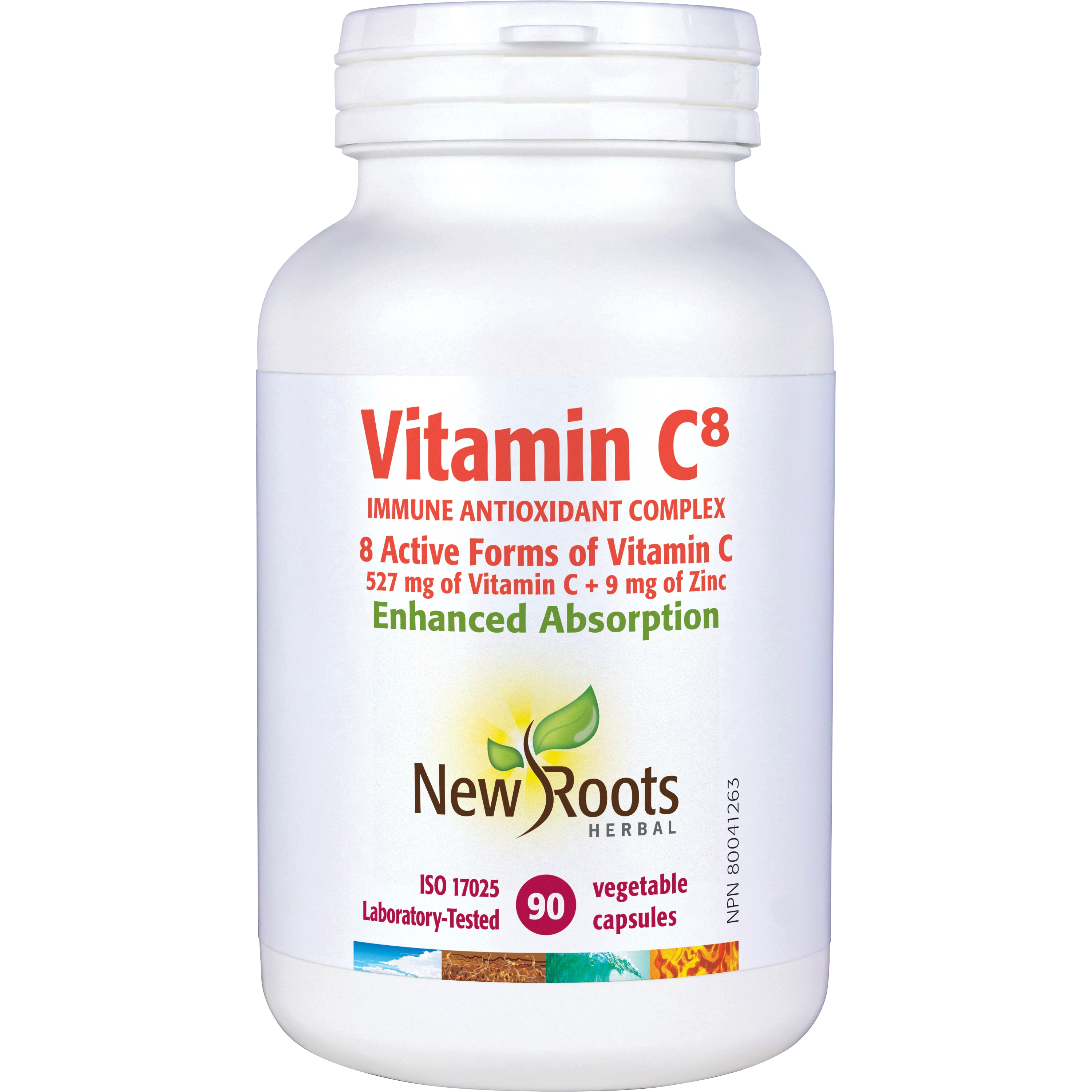 Vitamin C⁸ (Capsules) | New Roots HERBAL® | 45 OR 90 OR 180 Veg Capsules
