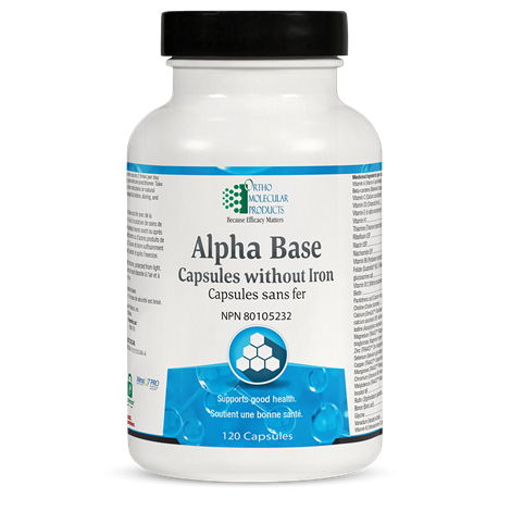 Alpha Base Capsules without Iron | Ortho Molecular | 120 Capsules