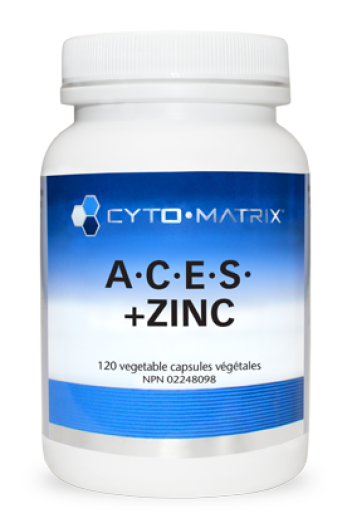 Active ACES + Zn by Cytomatrix® – Antioxidant Vitamins A, C, E & Zinc Support | 60 or 120 Veg Capsules