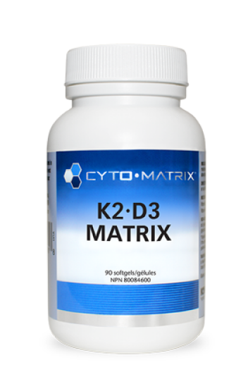K2-D3 Matrix by Cytomatrix® – MK-7 Vitamin K2 & 1000 IU D3 Support | 90 Softgels
