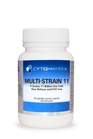 Multi-Strain 11 by Cytomatrix® – 11-Strain Probiotic for Digestive & Immune Support | 60 or 120 Capsules