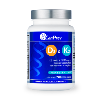 D3 & K2 - Organic Coconut Oil | CanPrev® | 120 OR 240 Softgels