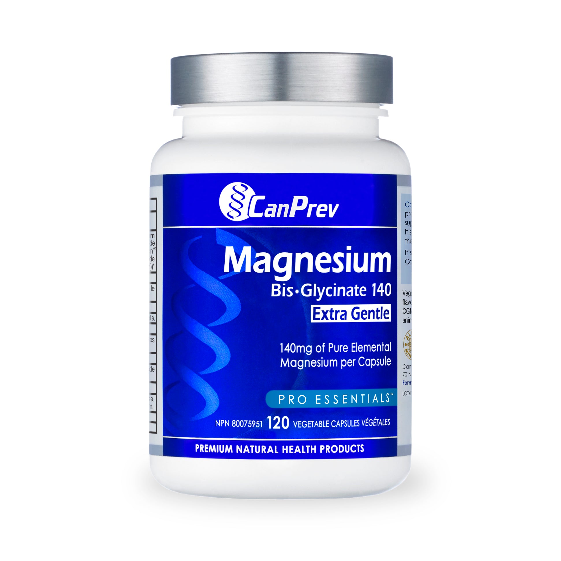 Magnesium Bis Glycinate 140 | CanPrev | 120 OR 240 Veg Capsules