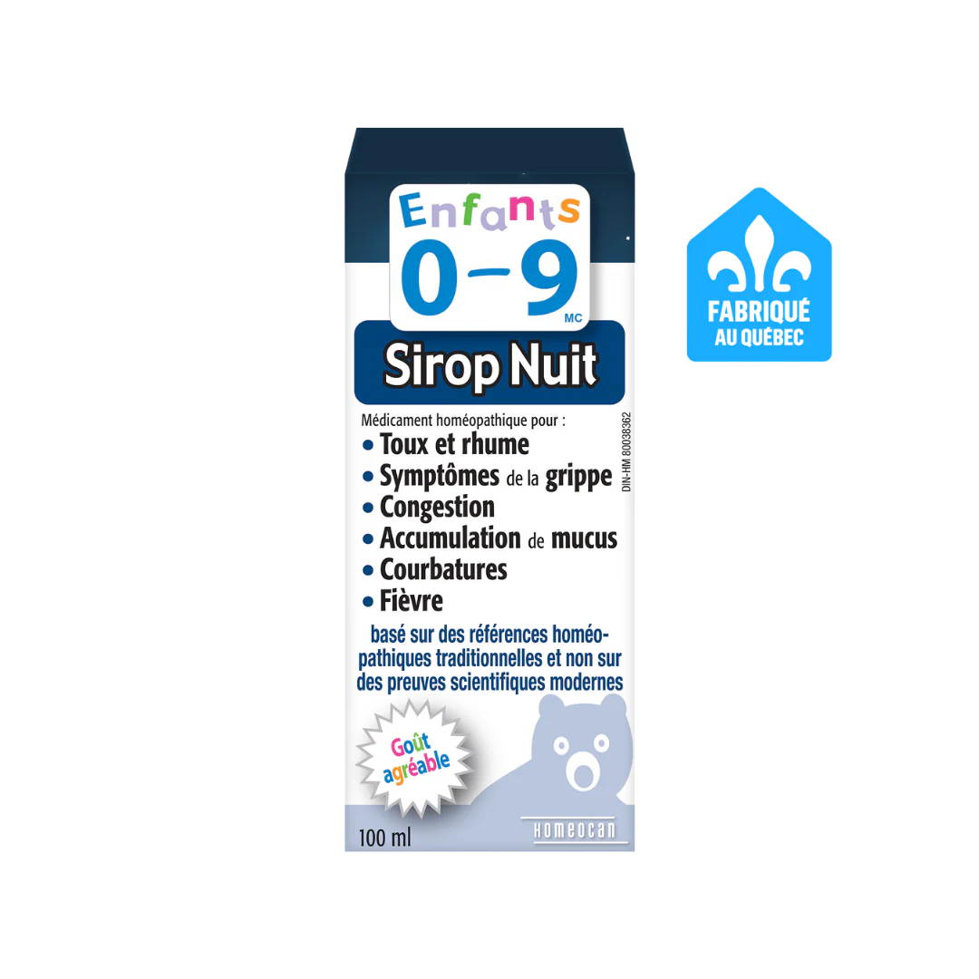Kids 0-9 Night Syrup | HOMÉOCAN | 100 or 250 mL