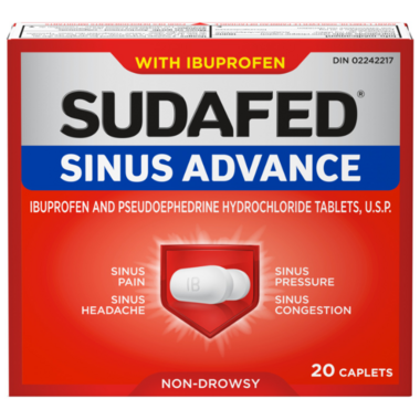 Sinus Advance | SUDAFED® | 20 or 40 Cablets