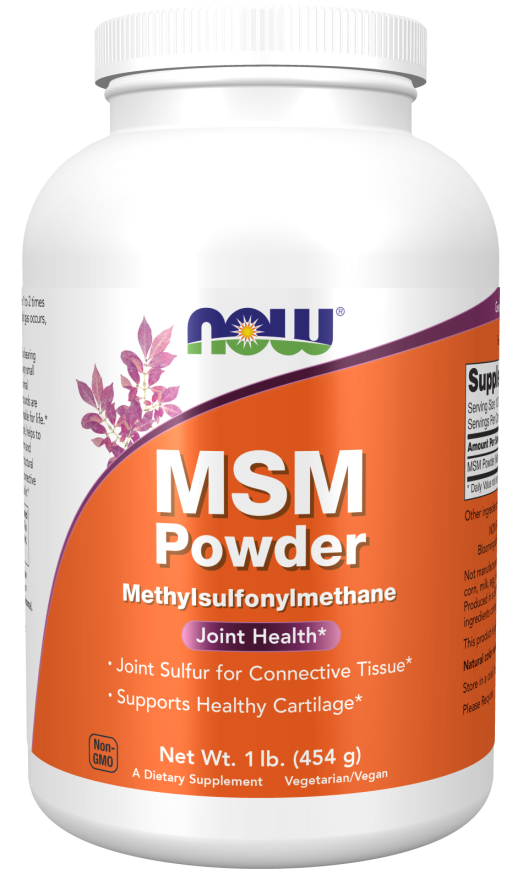 MSM (Methylsulfonylmethane) Powder | NOW® | 8 oz or 1 lb (227g or 454 g)