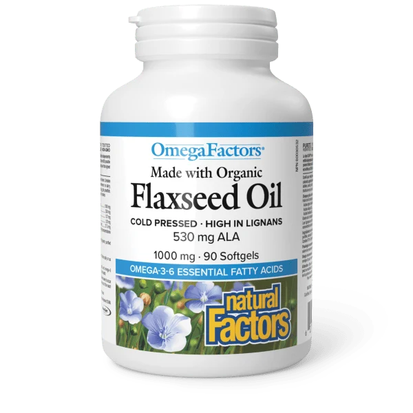 Flaxseed Oil | Natural Factors® | 90 or 180 Softgels