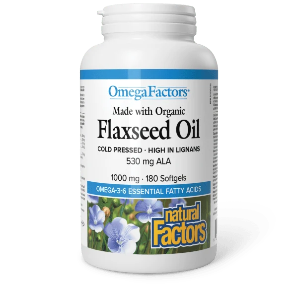 Flaxseed Oil | Natural Factors® | 90 or 180 Softgels