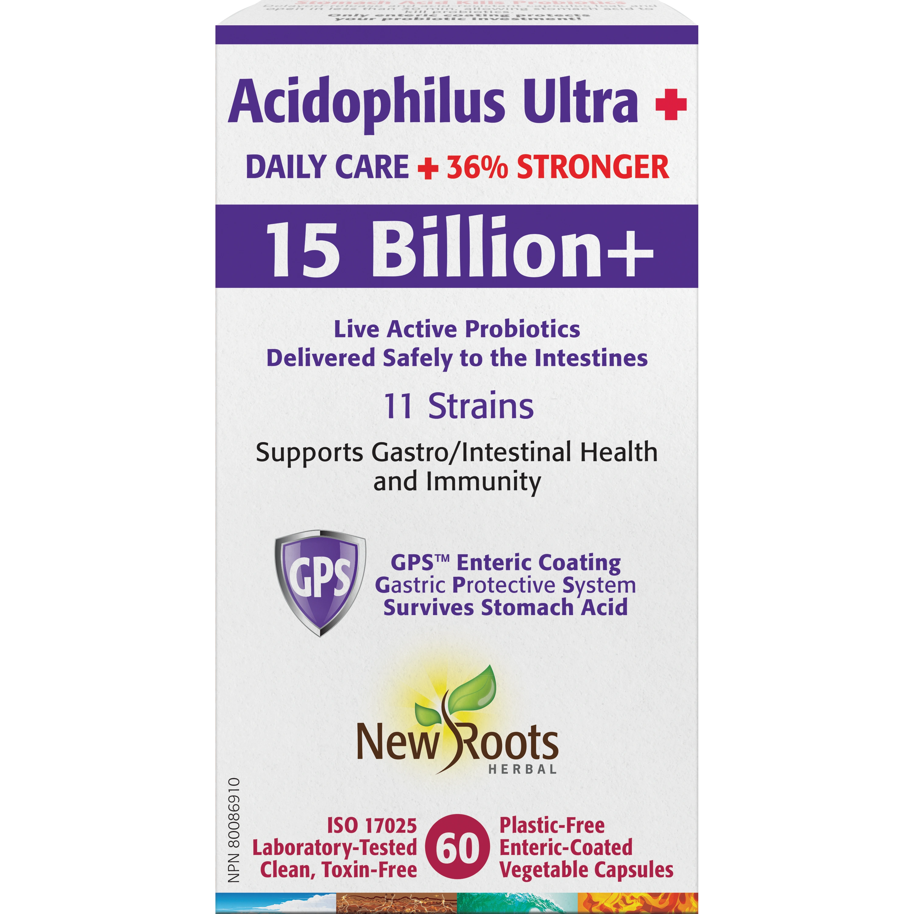 Acidophilus Ultra + 15 Billion+ | New Roots HERBAL® | 60 or 120 Veg Capsules