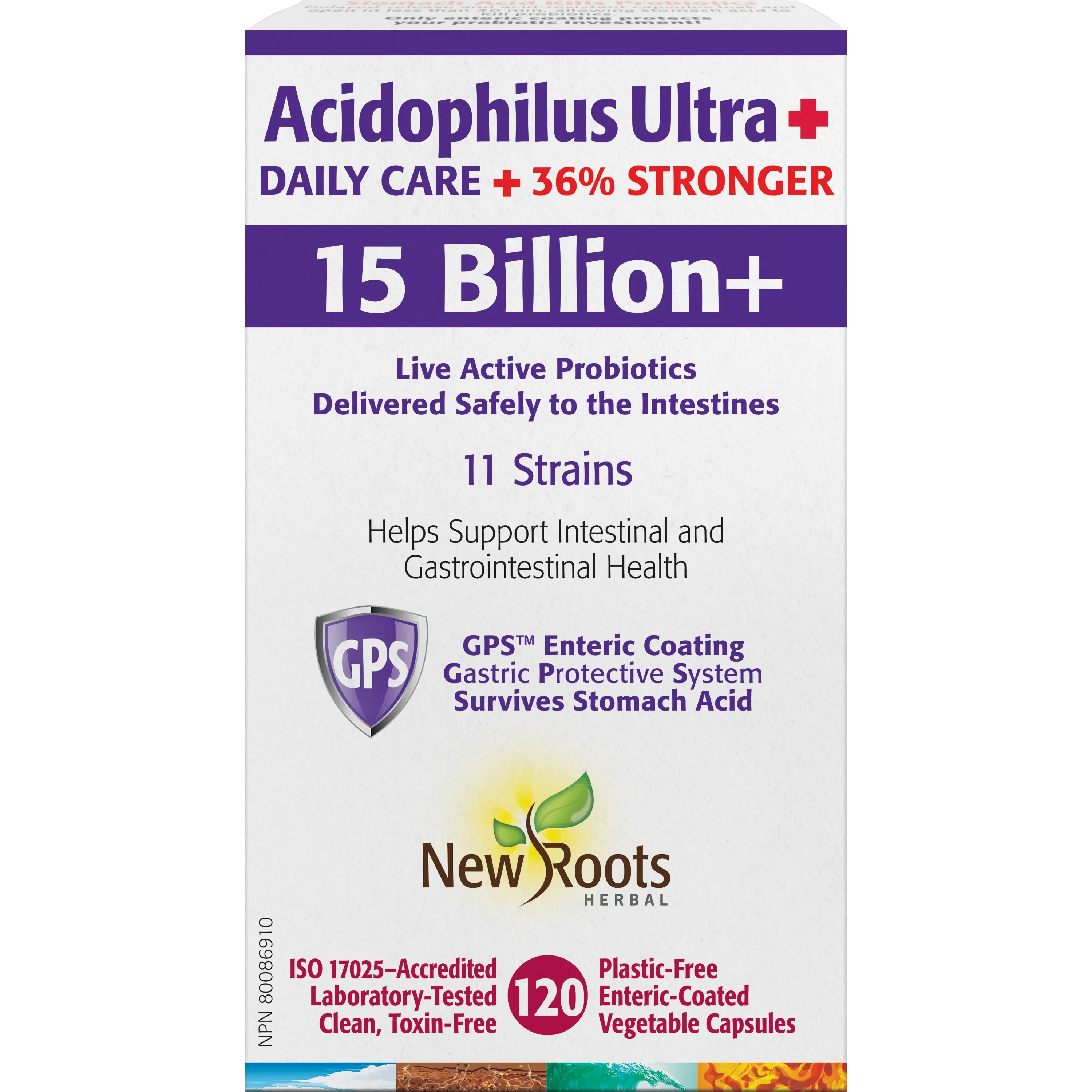 Acidophilus Ultra + 15 Billion+ | New Roots HERBAL® | 60 or 120 Veg Capsules
