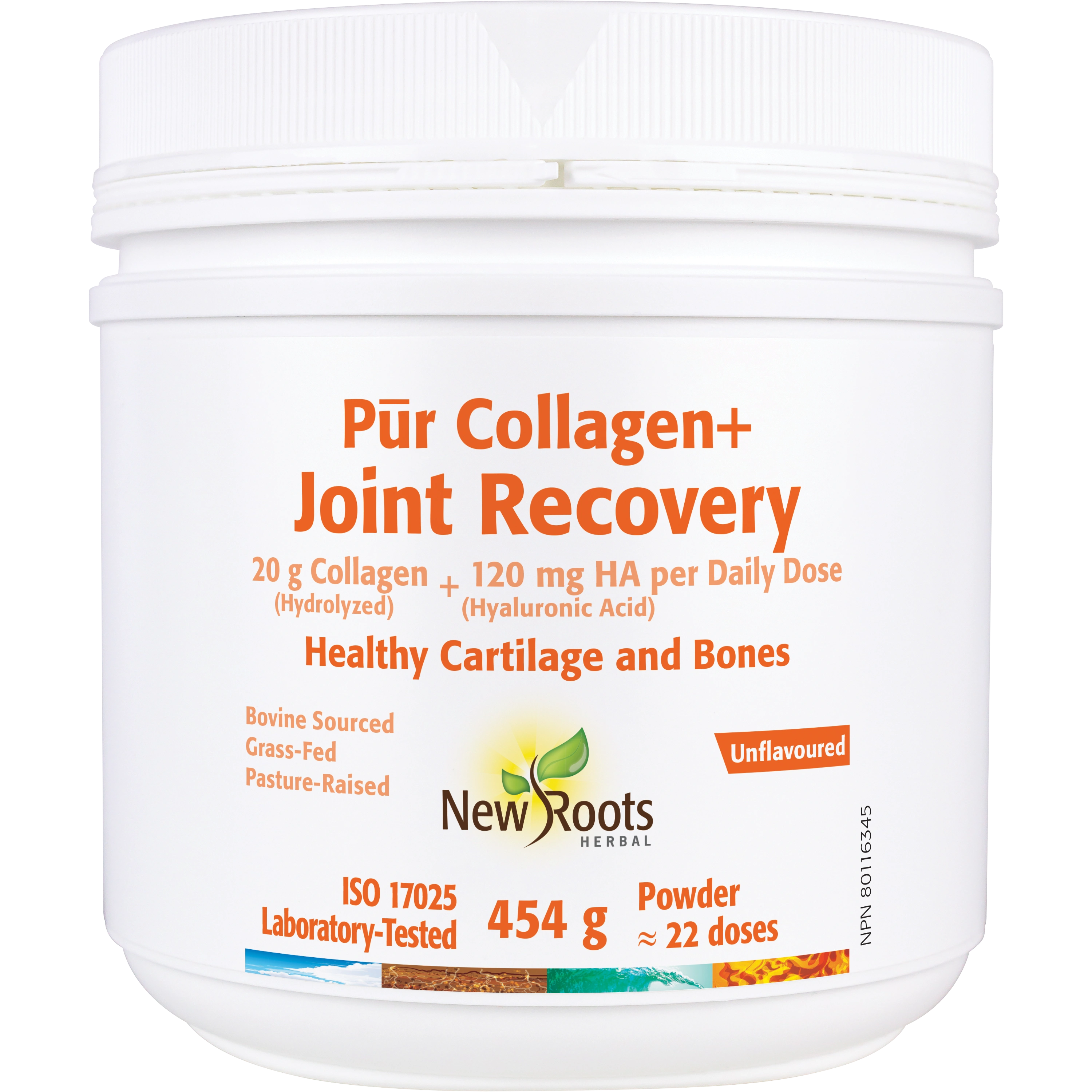 Pur Collagen+ Joint Recovery | New Roots HERBAL® | 454 g Powder