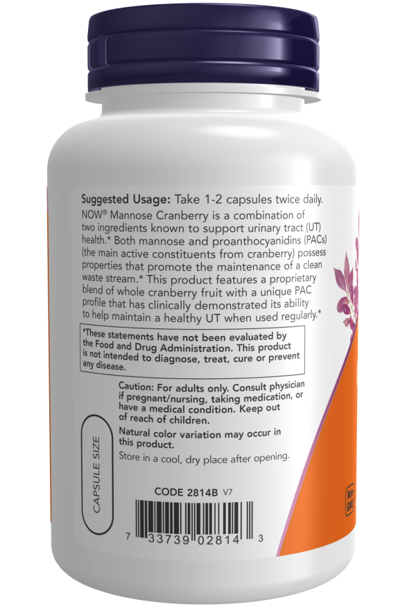 Mannose Cranberry | NOW® | 90 Veg Capsules