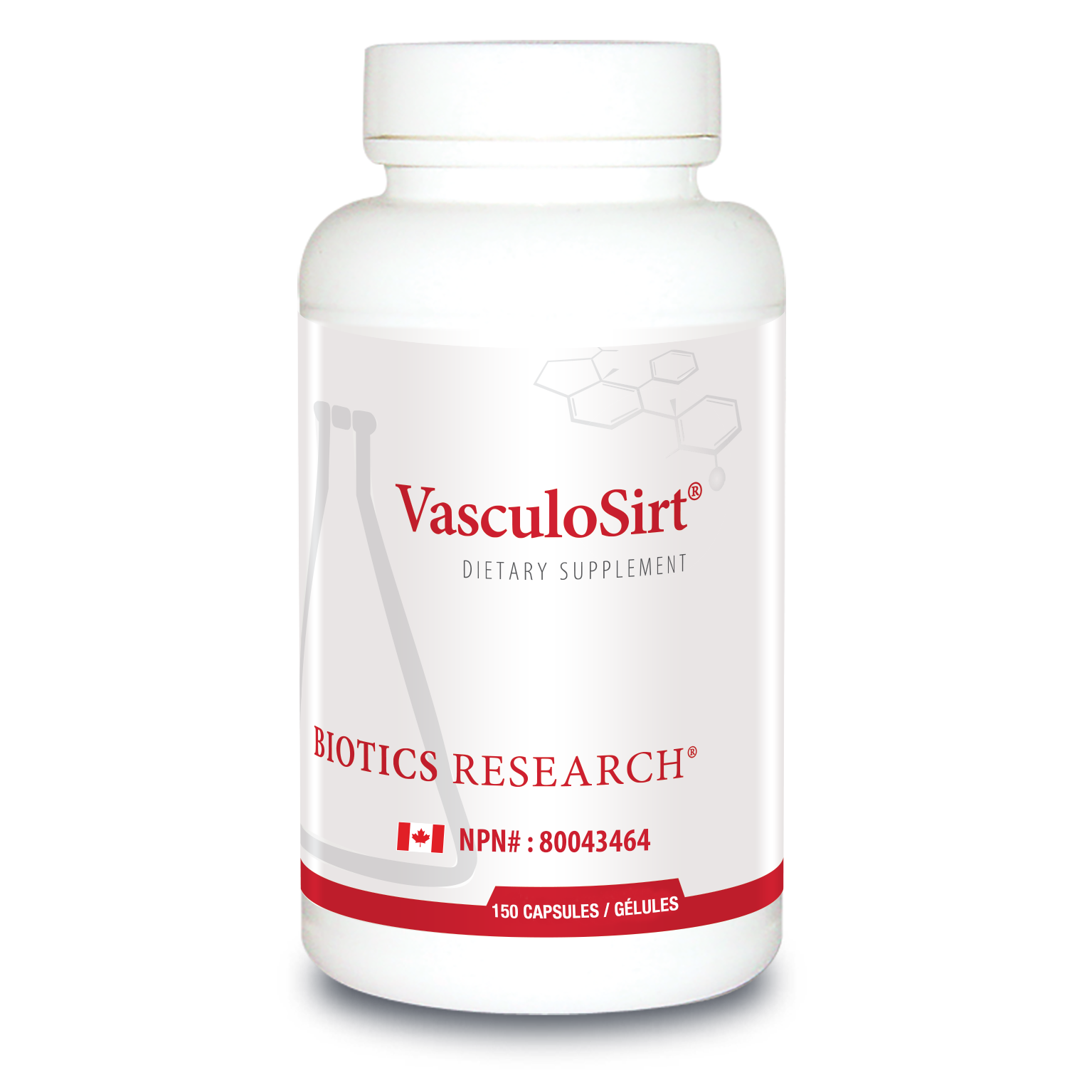 VasculoSirt® | Biotics Research® | 150 or 300 Capsules