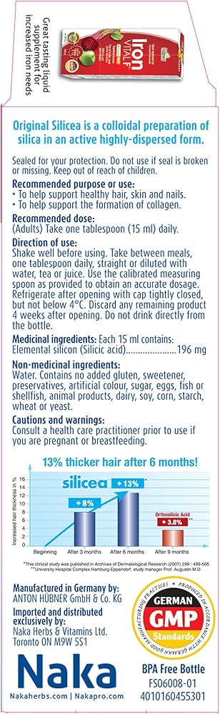 Original Silicea® Colloidal Gel by Hübner – Hair, Skin & Nail Support | Various Sizes