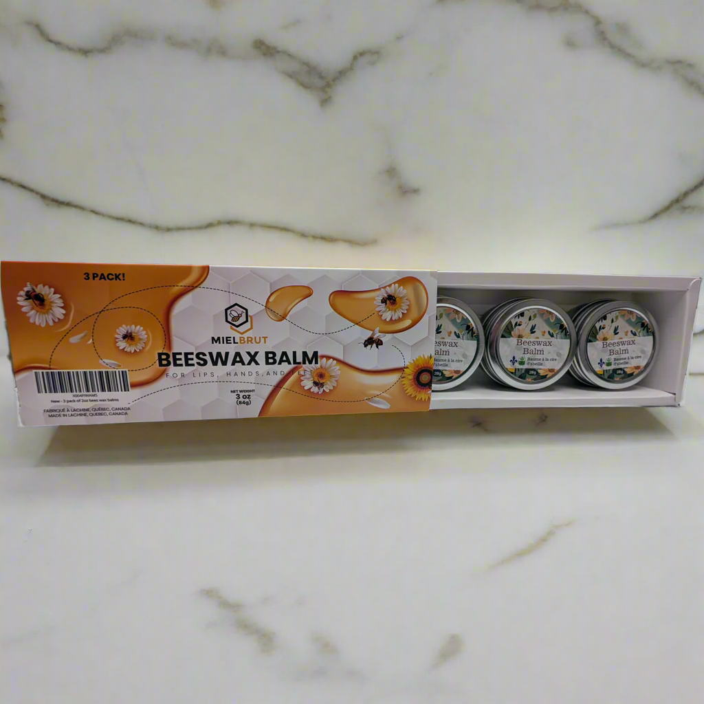 3 pack beeswax balms for your lips and skin