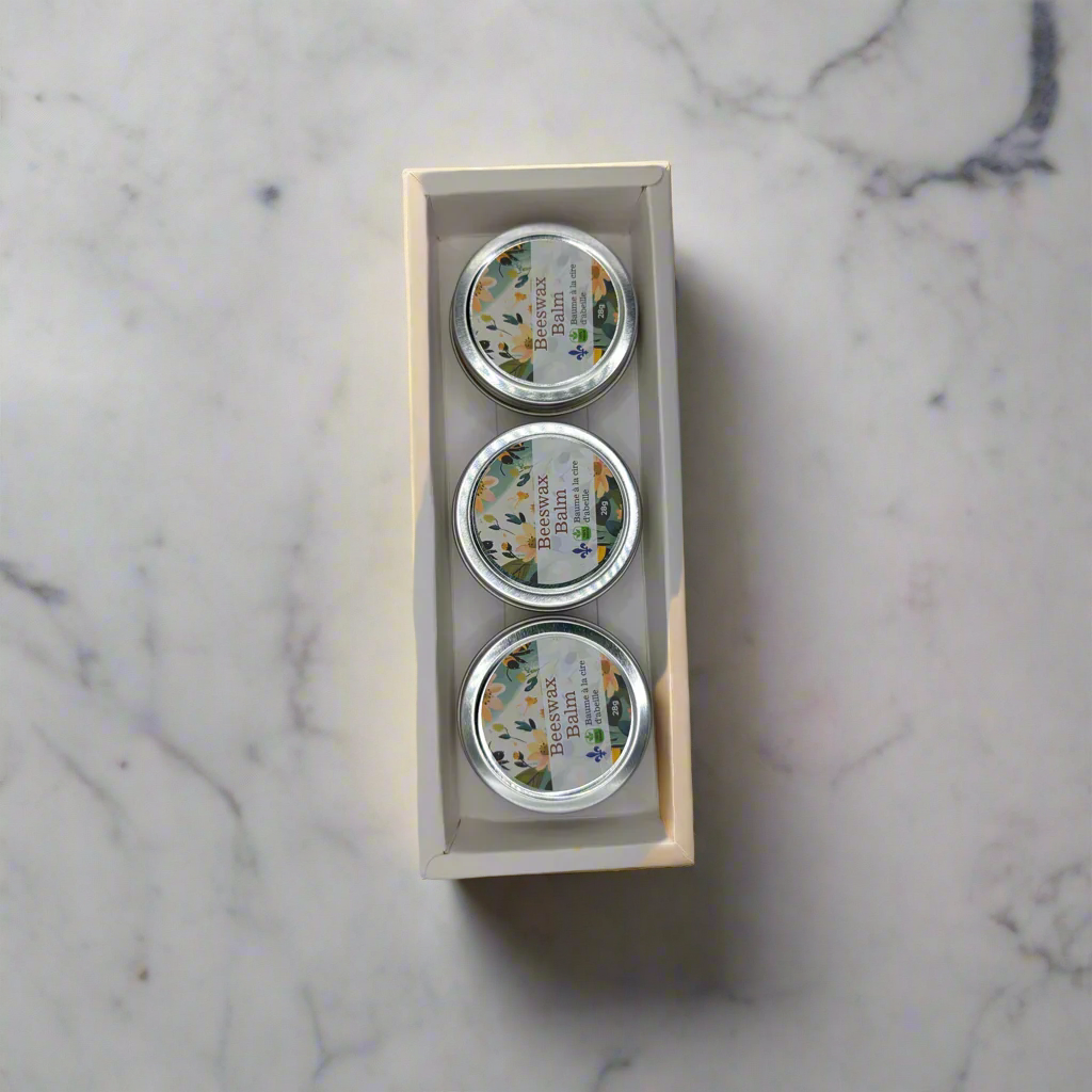 3 pack beeswax balms for your lips and skin