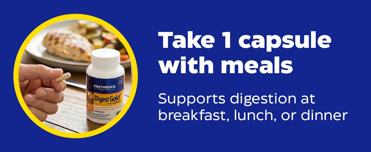 Enzymedica, Digest Gold® with ATPro™ | Enzymedica® | 45, 90, 180 or 240 Capsules