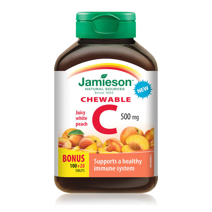Vitamin C Chewables | Jamieson™ | 120 Chewable Tablets