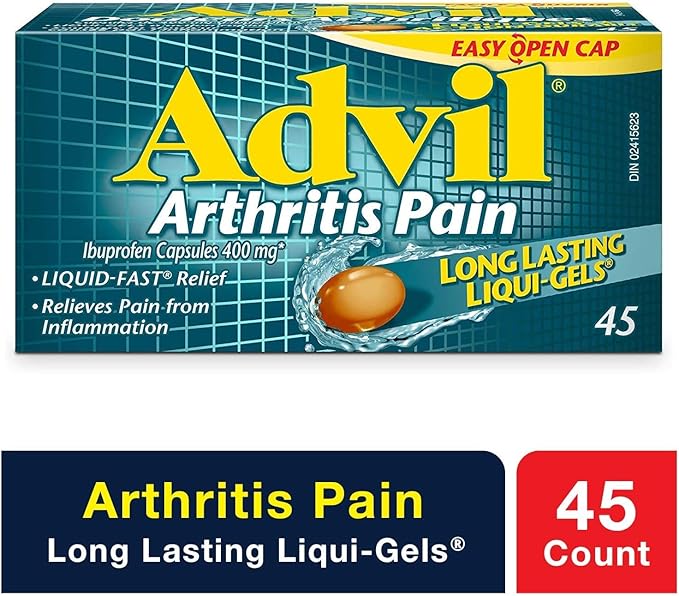 Arthritis Pain Ibuprofen Capsules 400 mg | Advil® | 45 Long Lasting Liqui-Gels