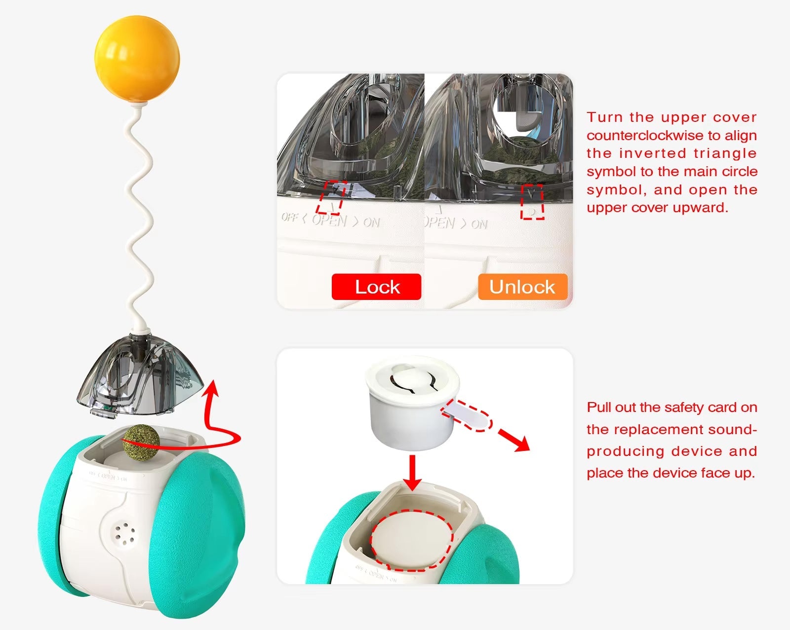 Interactive Squeaky Balance Toy – Fun for Dogs & Cats