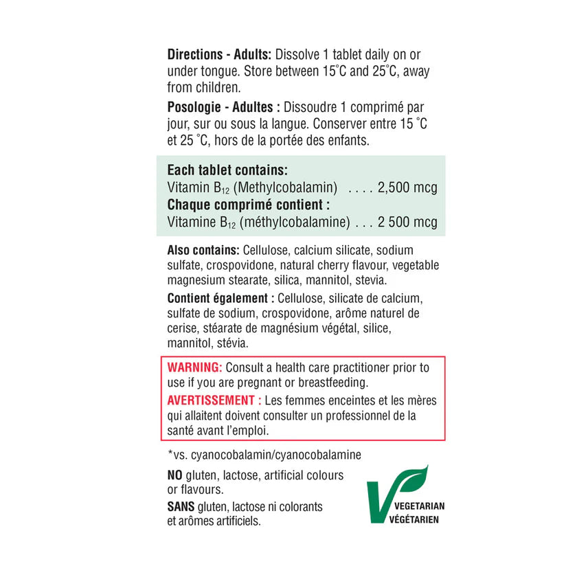 Vitamin B12 Fast-Dissolving | Jamieson™ | Various Sizes