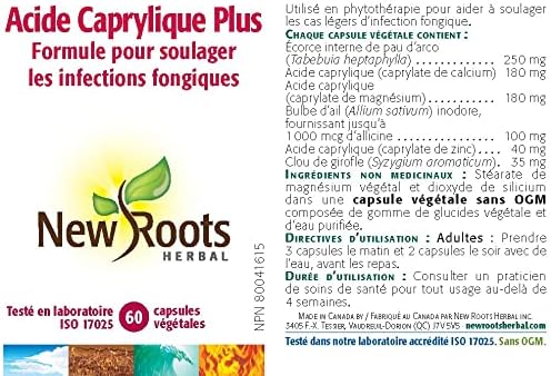 Caprylic Acid Plus | New Roots HERBAL® | 60 Capsules