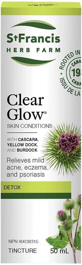 Clear Glow® by St. Francis Herb Farm – Herbal Skin Detox & Acne Support | 50 mL or 100 mL