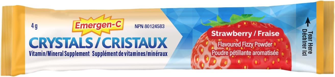 Crystals Strawberry Burst | Emergen-C® | 24 Stick Packs