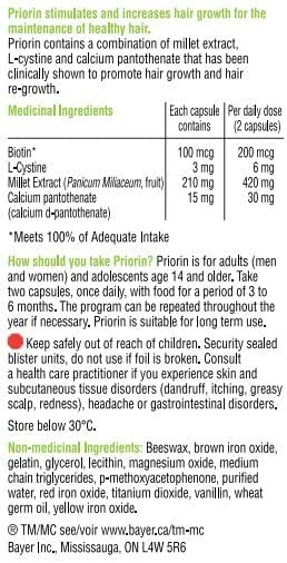 Priorin®N Capsules | Bayer | 60 Capsules