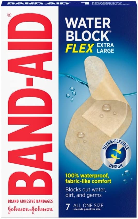 Water Block Flex™ Extra Large Bandages, 100% Waterproof | Band-Aid® | 7 Count