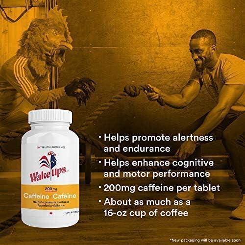200mg Sport Certified Extra Strength Caffeine | Wake-Ups | 50 Tablets