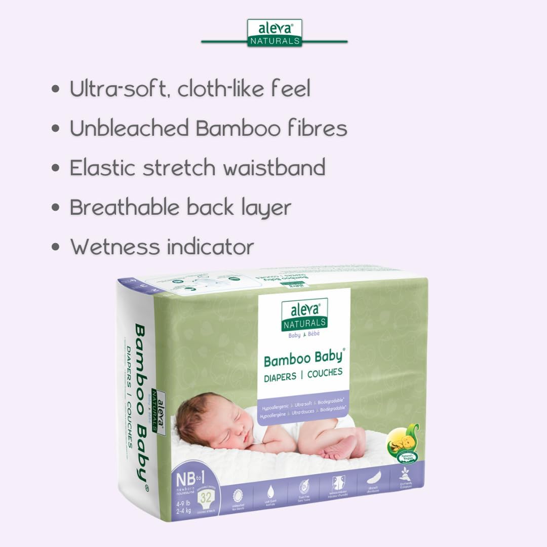 Bamboo Baby® Diapers | aleva® Naturals | Various Size