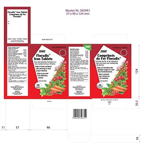 Floradix® Iron Tablets | Salus | 80 or 120 Tablets