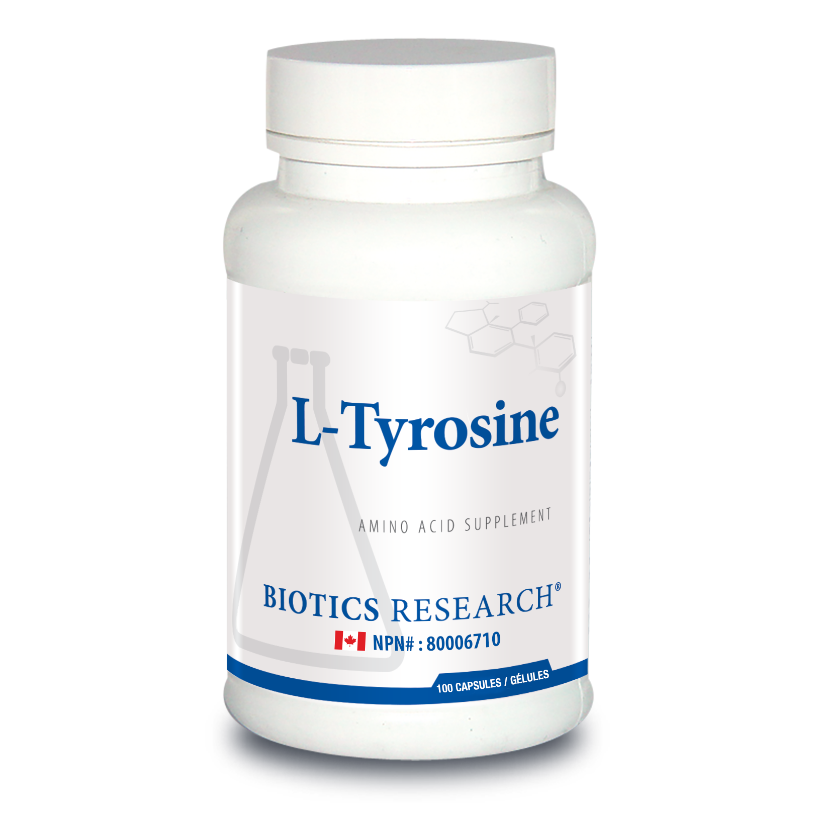L-Tyrosine | Biotics Research® | 100 Capsules