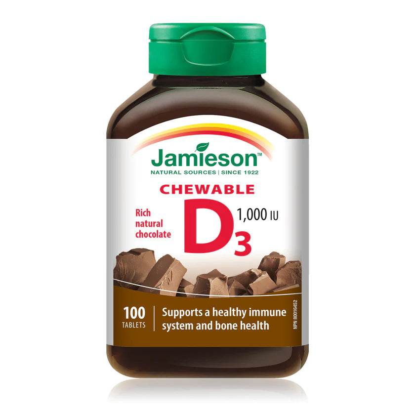 Vitamin D3 Chewables | Jamieson™ | 100 Tablets