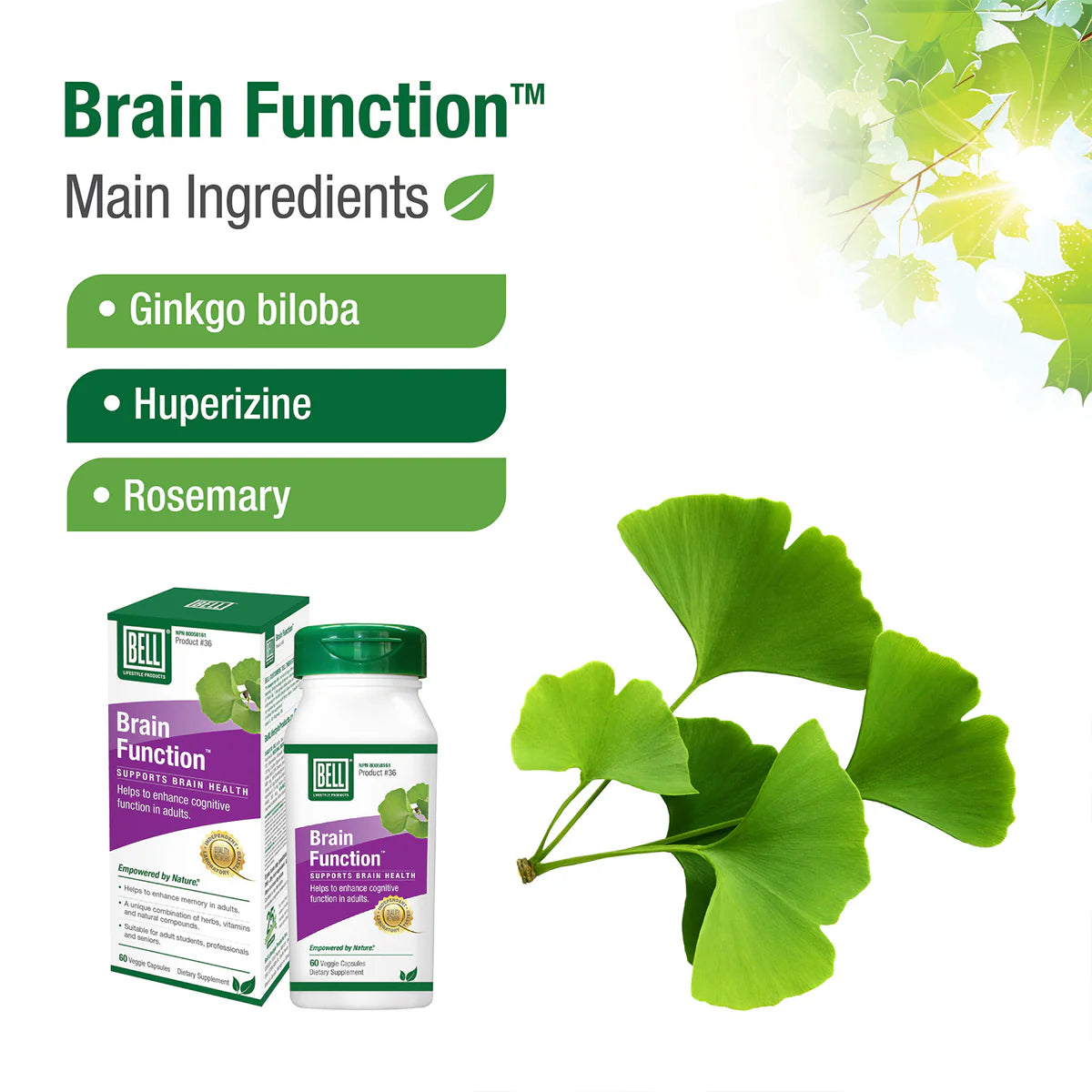 Brain Function™ | Bell® | 60 Veggie Capsules